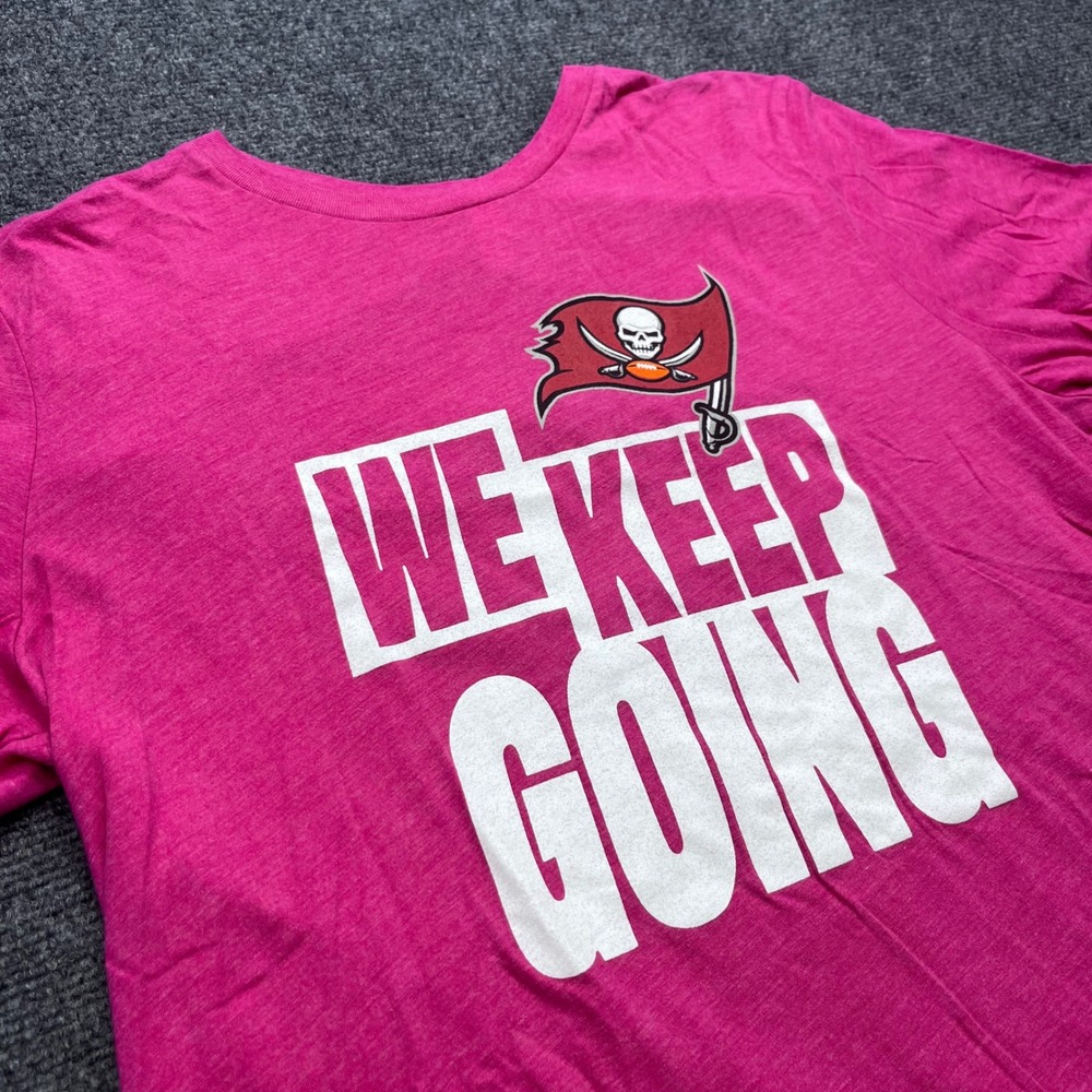 Bella Canvas Tampa Bay Buccaneers 5K Fun Run Pink Graphic T-Shirt